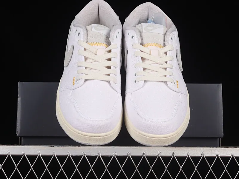 All categories Air Jordan Jordan series basketball shoes Air Jordan 1 Low Uion LA x Air Jordan Ko Low AJ1 Joe 1 joint white canvas low-top retro basketball shoes DO8912-101